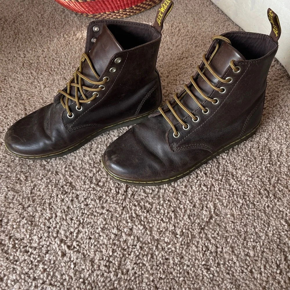 Vintage Dr. Martens Dark Brown Ankle Boots - Picture 2 of 5